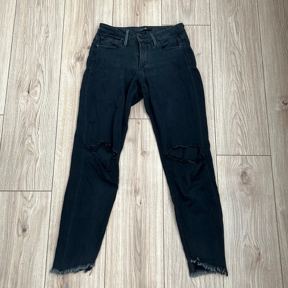 Joe’s Jeans - Black Ripped - “The Blondie” mid rise skinny ankle jean